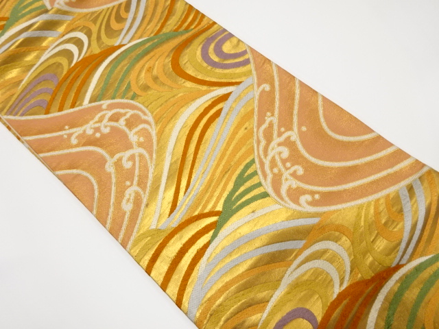 JAPANESE FUKURO OBI / WOVEN ROUGH WAVE